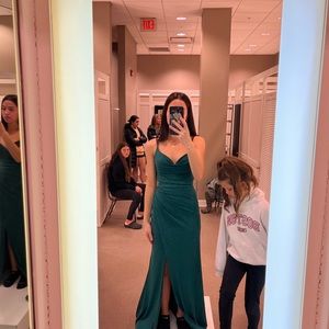 Emerald prom dress
